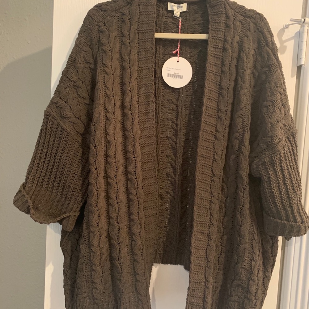 Umber olive cardigan